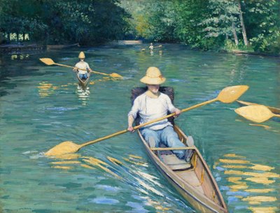 スキッフ、1877年。 作： Gustave Caillebotte