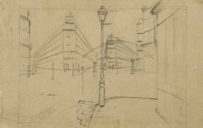 パリの通りの勉強、雨の日、1877 作： Gustave Caillebotte