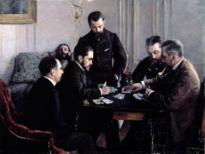 ベジケゲーム、1881年 作： Gustave Caillebotte