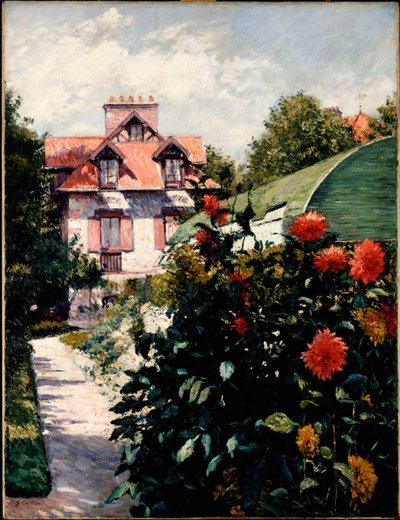 ダリア、プティジェヌヴィリエ庭園、1893年 作： Gustave Caillebotte