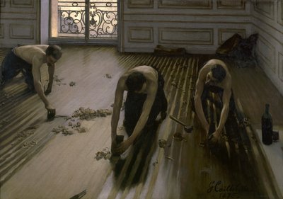床スクレーパー、1875 作： Gustave Caillebotte