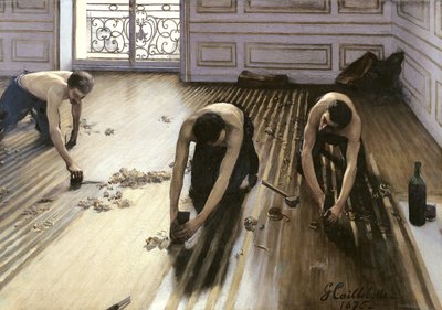 床削りの人々 作： Gustave Caillebotte