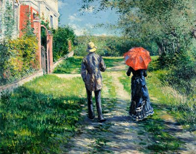 上り坂の道 作： Gustave Caillebotte