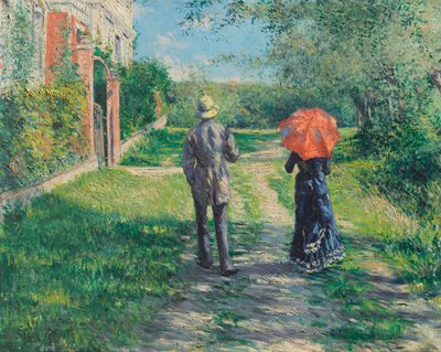 上り坂の道 作： Gustave Caillebotte