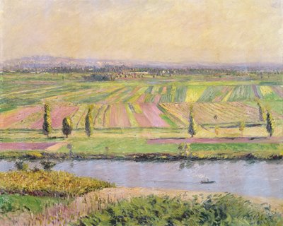 アルジャントゥイユの丘からのジェヌヴィリエの平原、1888 作： Gustave Caillebotte