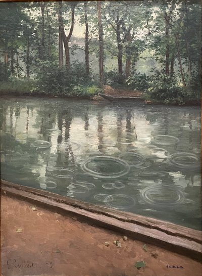 イエール、雨の影響、1875年。ギュスターヴ・カイユボット 作： Gustave Caillebotte