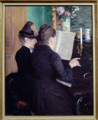 ピアノのレッスン 作： Gustave Caillebotte