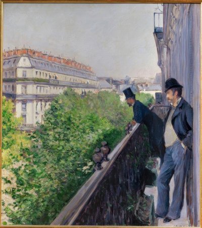 バルコニー、オスマン大通り 作： Gustave Caillebotte