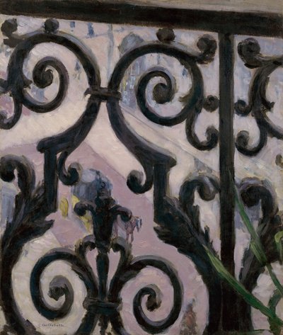 バルコニーからの眺め 作： Gustave Caillebotte