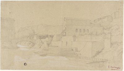 川沿いのイタリアンタウン 作： Gustave Clarence Rodolphe Boulanger