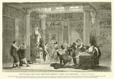 裕福なローマ人の家の復元、フランス・パリ、モンテーニュ通り（彫刻 作： Gustave Clarence Rodolphe Boulanger