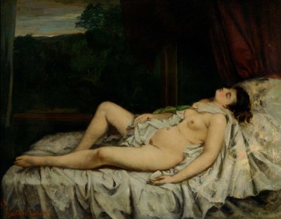 眠れる裸婦 作： Gustave Courbet