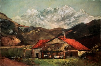 山の中の小屋、c1874 作： Gustave Courbet