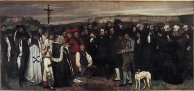 オルナンのお葬式 - 油彩・キャンバス 作： Gustave Courbet