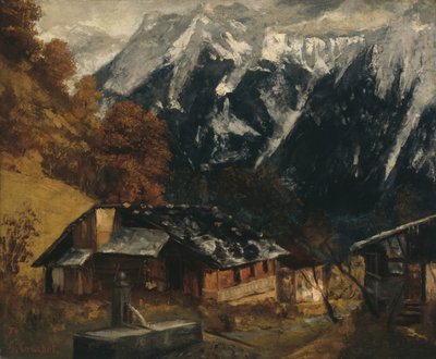 アルプスの風景、1874 年。 作： Gustave Courbet