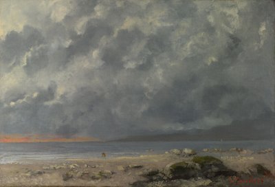 ビーチシーン 作： Gustave Courbet