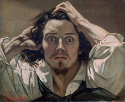 「絶望的な自画像」、1841 作： Gustave Courbet