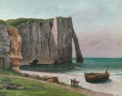 フェルセンフォンエトルタ（エトルタの断崖）。 UM 1869 作： Gustave Courbet