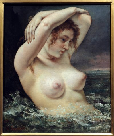 手を振る女性 作： Gustave Courbet