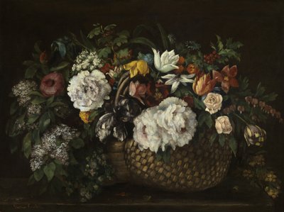 バスケットの中の花 作： Gustave Courbet