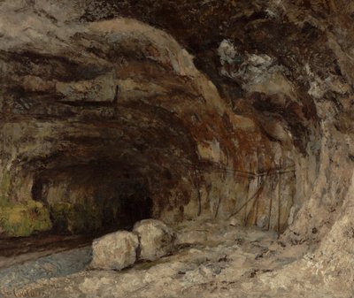 ナン＝ス＝サンテ＝アン近くのサラジンの洞窟、1864年頃（キャンバスに油彩） 作： Gustave Courbet