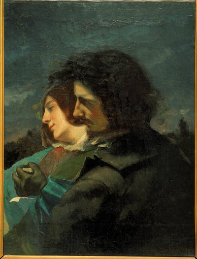 幸せな恋人たち。ギュスターヴ・クールベによる絵画 作： Gustave Courbet