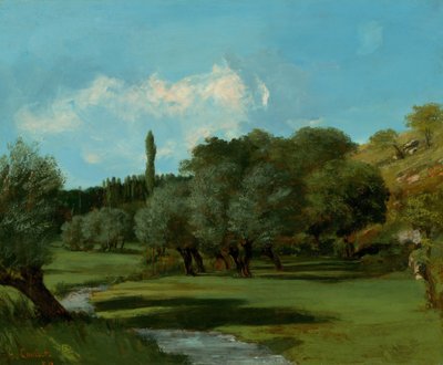 1856年、アンドル県のラ・ブルトヌリ。 作： Gustave Courbet