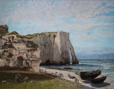 嵐の後のエトレタの崖 作： Gustave Courbet