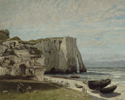嵐の後のエトレタの崖 作： Gustave Courbet