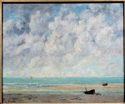 穏やかな日の海 作： Gustave Courbet