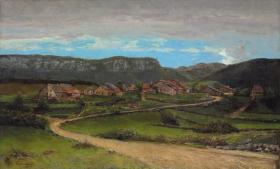 オルナンの近くの風景、1865年頃 作： Gustave Courbet