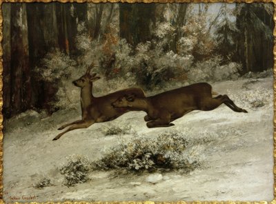 ル・チェンジ、フランシュ・コンテの鹿狩りエピソード 作： Gustave Courbet