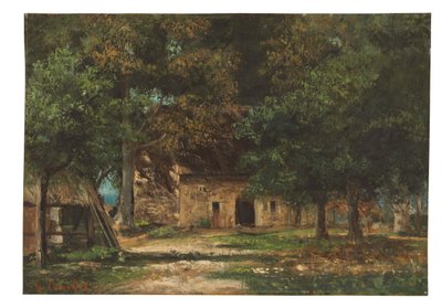 オンフルールのマザートゥータンの庭園、1859年〜61年 作： Gustave Courbet