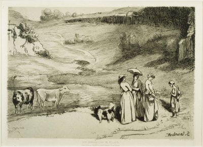 村の女性 作： Gustave Courbet