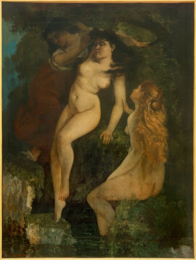 三人の入浴者 作： Gustave Courbet