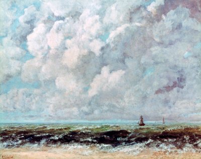 海洋景観、c1840-1877 作： Gustave Courbet