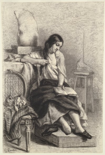 スタジオでの模範朗読 作： Gustave Courbet