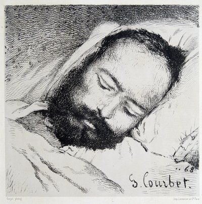 1865年1月20日、プルードンの葬儀場での肖像 - ギュスターヴ・クールベ作 作： Gustave Courbet