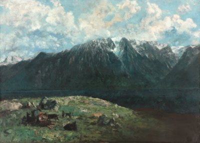 アルプスのパノラマビュー、レ・ダン・デュ・ミディ 作： Gustave Courbet
