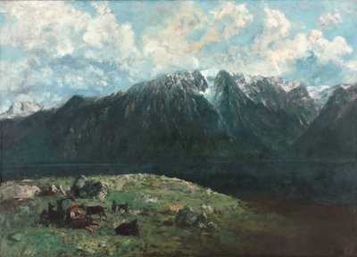 アルプスのパノラマビュー、レデンデュミディ、1877 作： Gustave Courbet