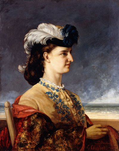 カロリー伯爵夫人の肖像、1865年 作： Gustave Courbet