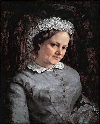 Euphrasie Proudhonの肖像（油彩・キャンバス 作： Gustave Courbet