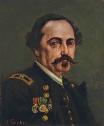 ギュスターヴポールクルーゼレット将軍1823-1900の肖像。 作： Gustave Courbet