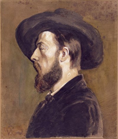 ヨハン・バルソールド・ジョンキンド1819-1891の肖像。 作： Gustave Courbet