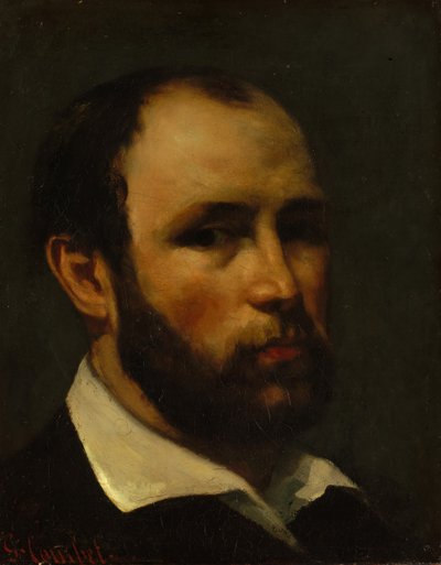 男性の肖像画、おそらく約 . 1862年。 作： Gustave Courbet
