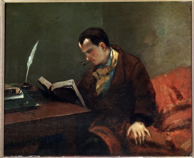 詩人シャルル・ボードレールの肖像 - 油彩・キャンバス 作： Gustave Courbet