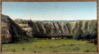 フラジェ周辺の岩場の風景。ギュスターヴ・クールベ（1819-1877）の絵画 作： Gustave Courbet