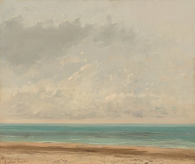 穏やかな海。 1866 作： Gustave Courbet