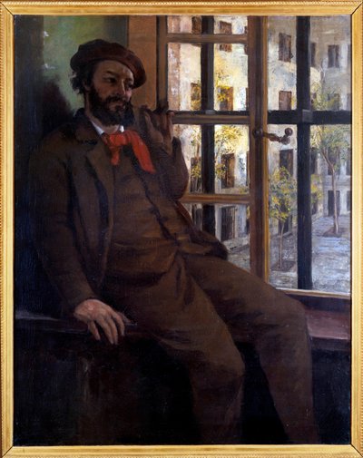 サントペラジーの自画像（キャンバスに油彩） 作： Gustave Courbet