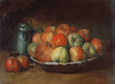 リンゴとザクロのある静物。 1871-72 作： Gustave Courbet